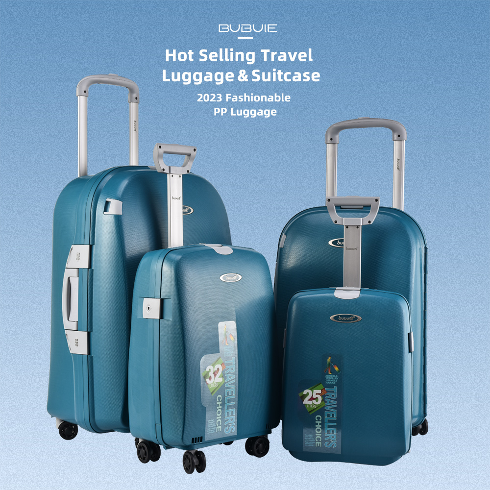 Bubule Hl Manufacturer Cheap Suitcase PP 4 Piece Simple Fashion Travel Bag Trolley Luggage Set